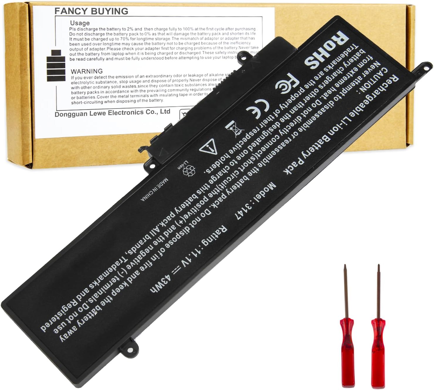 GK5KY Laptop Battery for Dell Inspiron 11 3000 3147 3148 3153 3152 3157 3158 15 7000 7558 7568 13 7353 7359 7347 7348 7352 92NCT 092NCT 4K8YH 04K8YH RHN1C 0WF28 P20T P20T001 P55F P55F001 451-BBKK