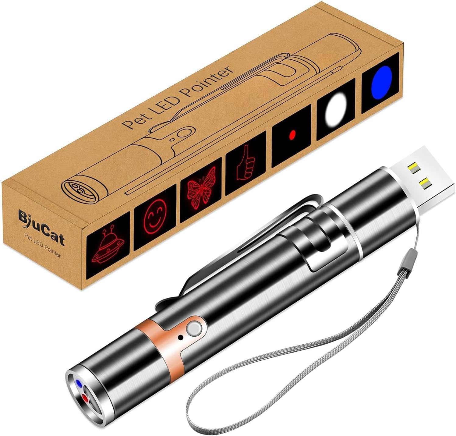 Cozy Inviting LED Katzen Spielzeug - USB-wiederaufladbar Mit 5 Mustern Für Interaktives Spielen