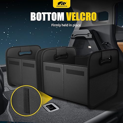 Miniatura 3 de MIKKUPPA Organizador de maletero de automóvil, organizador plegable para maletero dividido para alimentos, organizadores de almacenamiento de