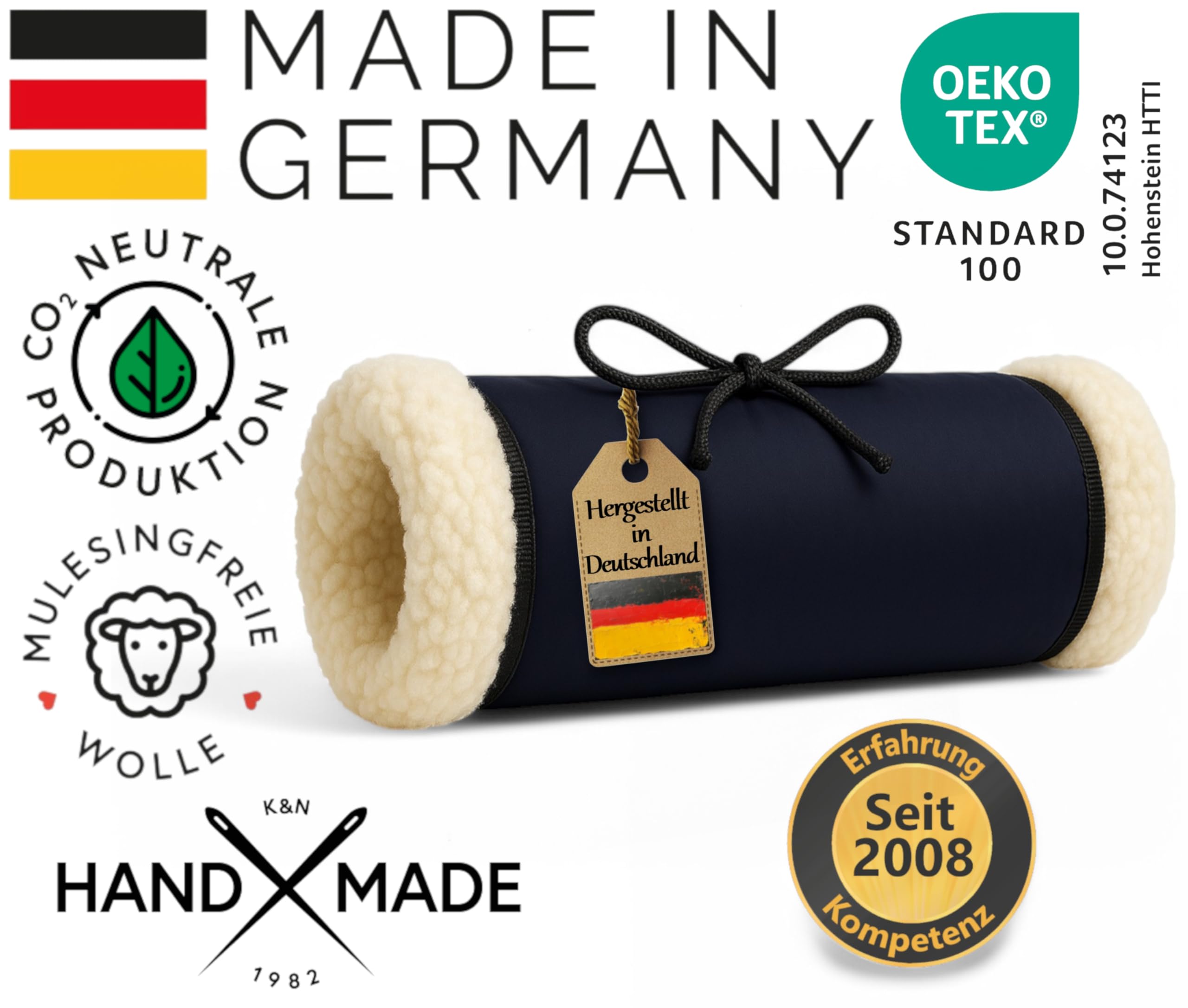 Rollstuhl Handmuffe mit 100% Schurwolle von FabaCare, Rollstuhl Handschuh, extra warme Handwärmer, Handmuff, Wasserdicht, Winddicht, Fingerwärmer, Wollhandschuhe, Fäustling