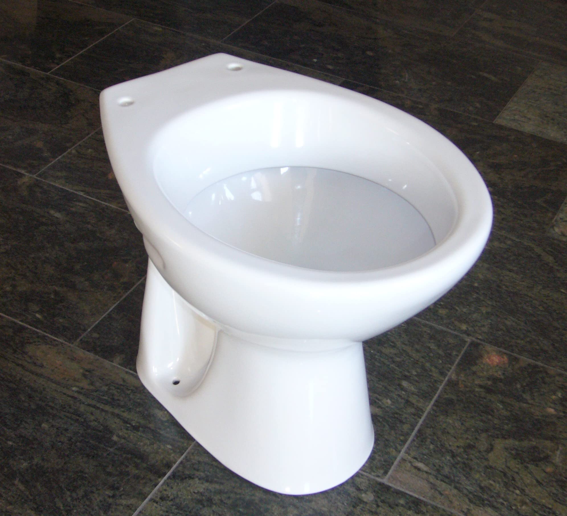 Stand WC bodenstehend Tiefspüler weiß/mit horizontalem Abgang mit BEST CLEAN Oberflächen Beschichtung NEU