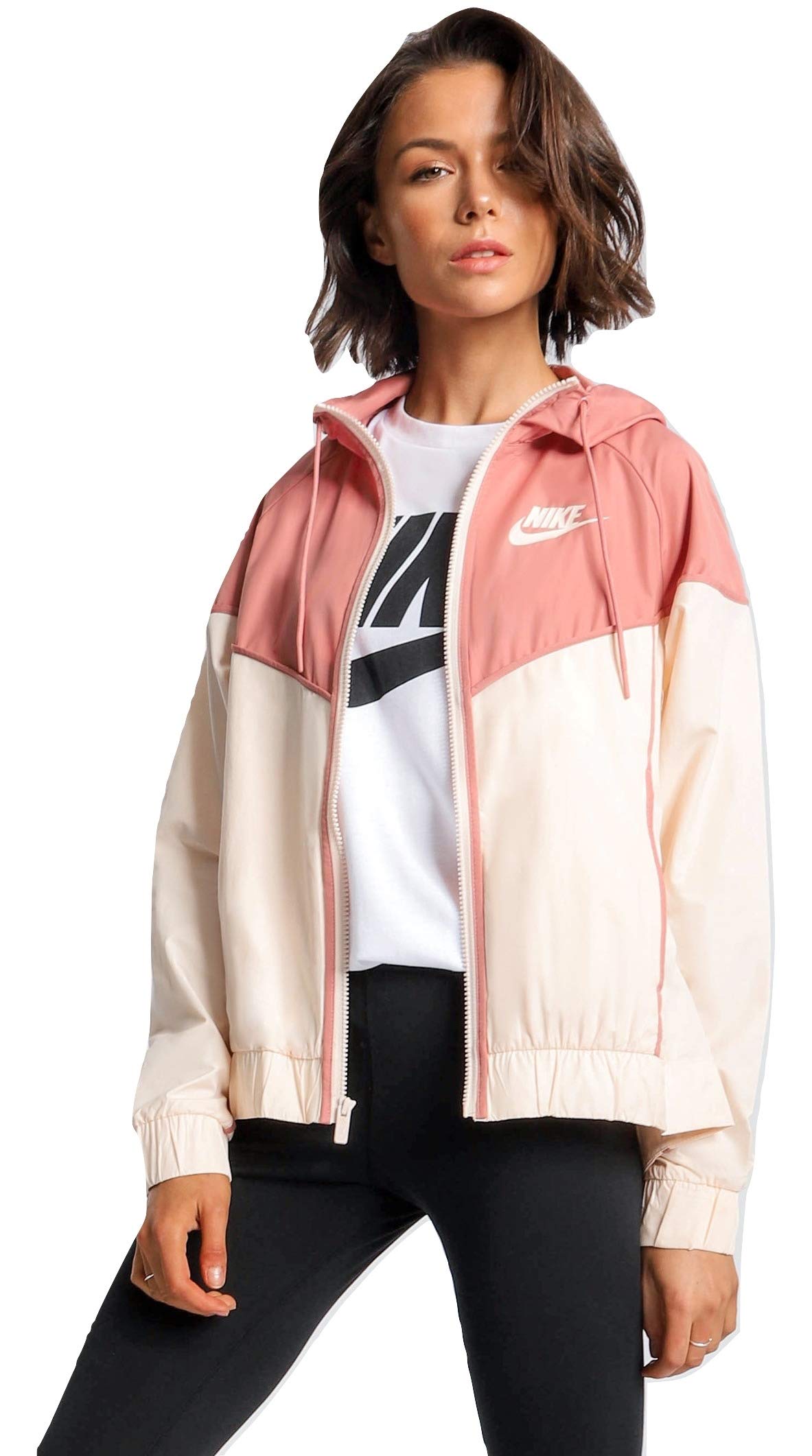 nike womens lightweight hooded windbreaker jacket