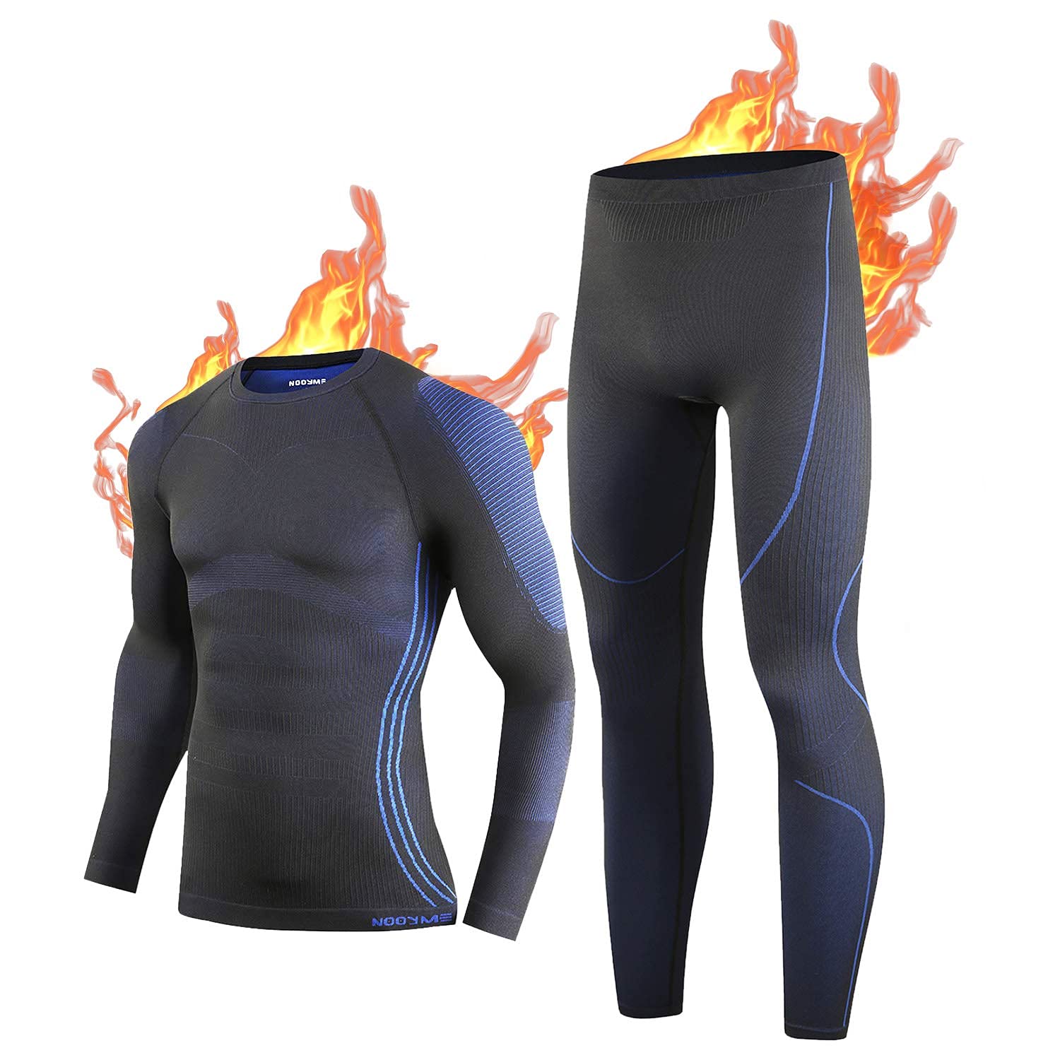 NOOYME Intimo Termico Uomo Biancheria Intima Termica Uomo Traspirante Asciugatura Rapida per Sci Ciclismo Corsa Allenamento