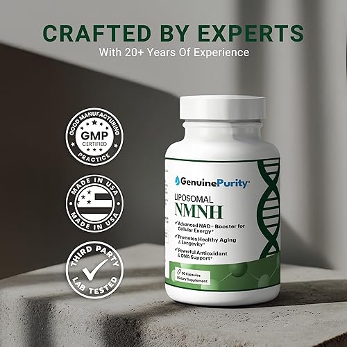 Miniatura 7 de Suplemento NMNH NAD, 500 mg, fórmula liposomal para la salud celular y la energía