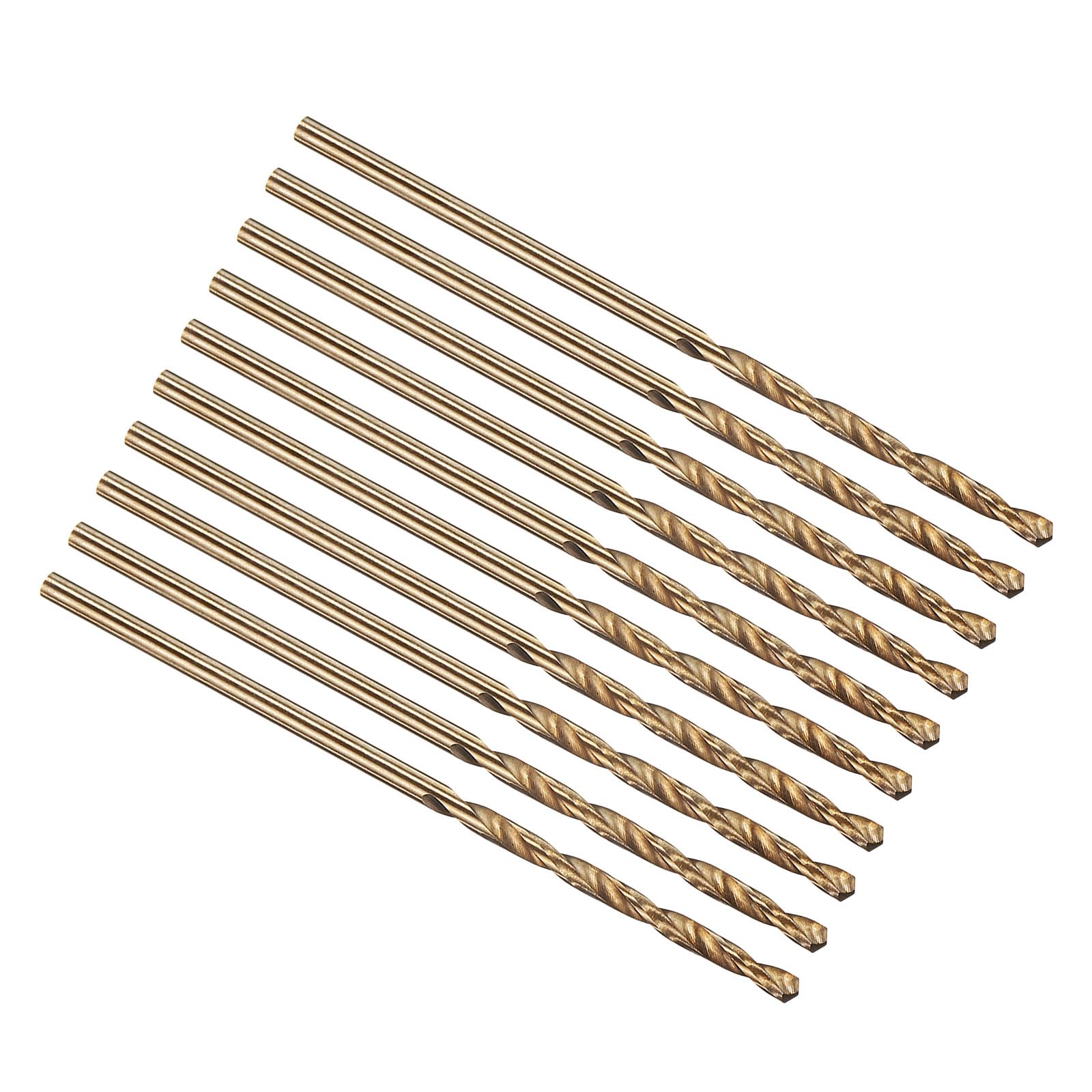 PATIKIL 1.7mm Drill Bit #51, Micro Number Small Bits 4341 High-Speed Steel 118° Gold for Soft Thin Metal Steel Wood Acrylic - 10 Pack — image 1