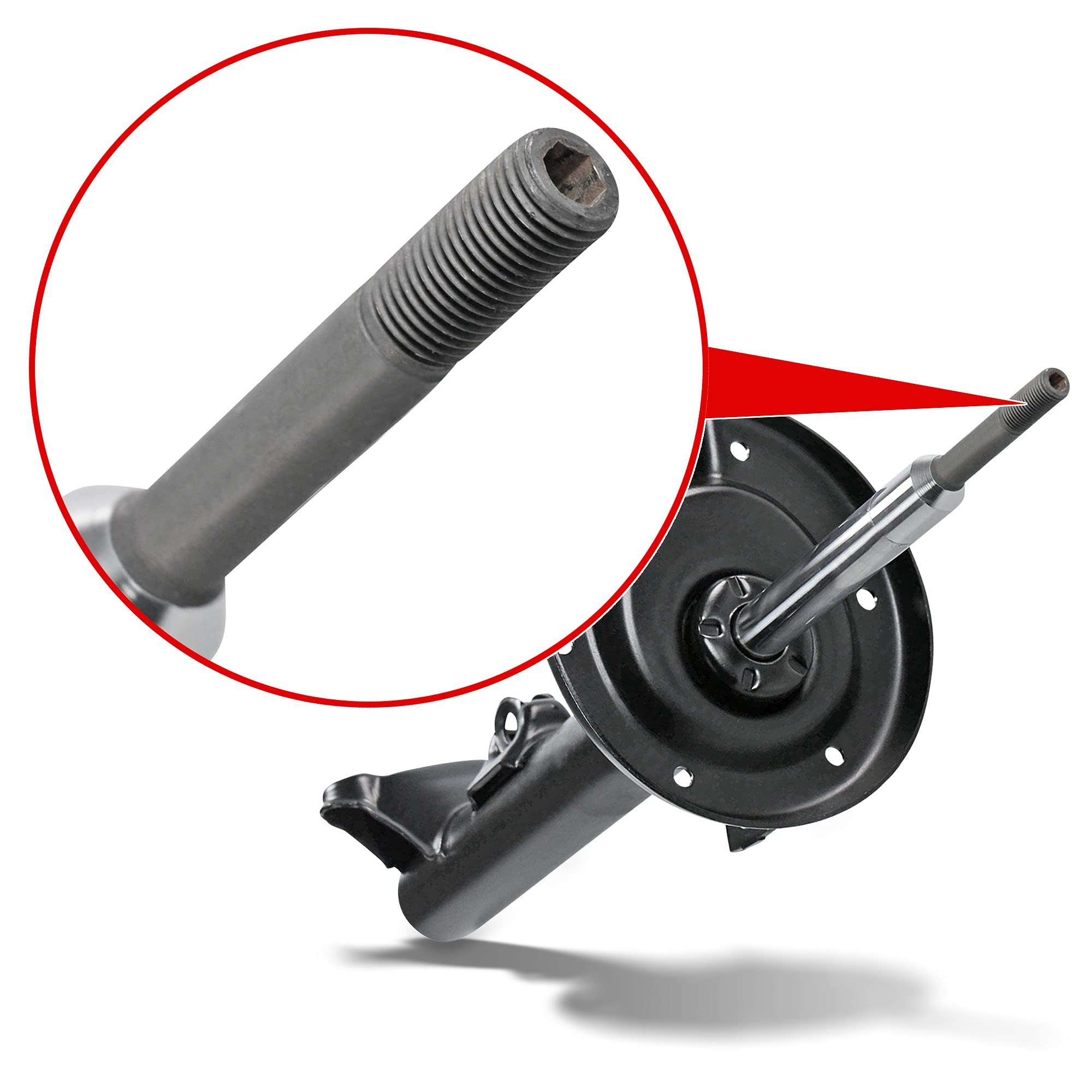 ATEC GERMANY 4x Amortiguadores de gas a presión puntal delantero y trasero incl. soporte de puntal y juego de protección contra el polvo, compatible con OPEL ASTRA F (T92), ASTRA F CC (T92)