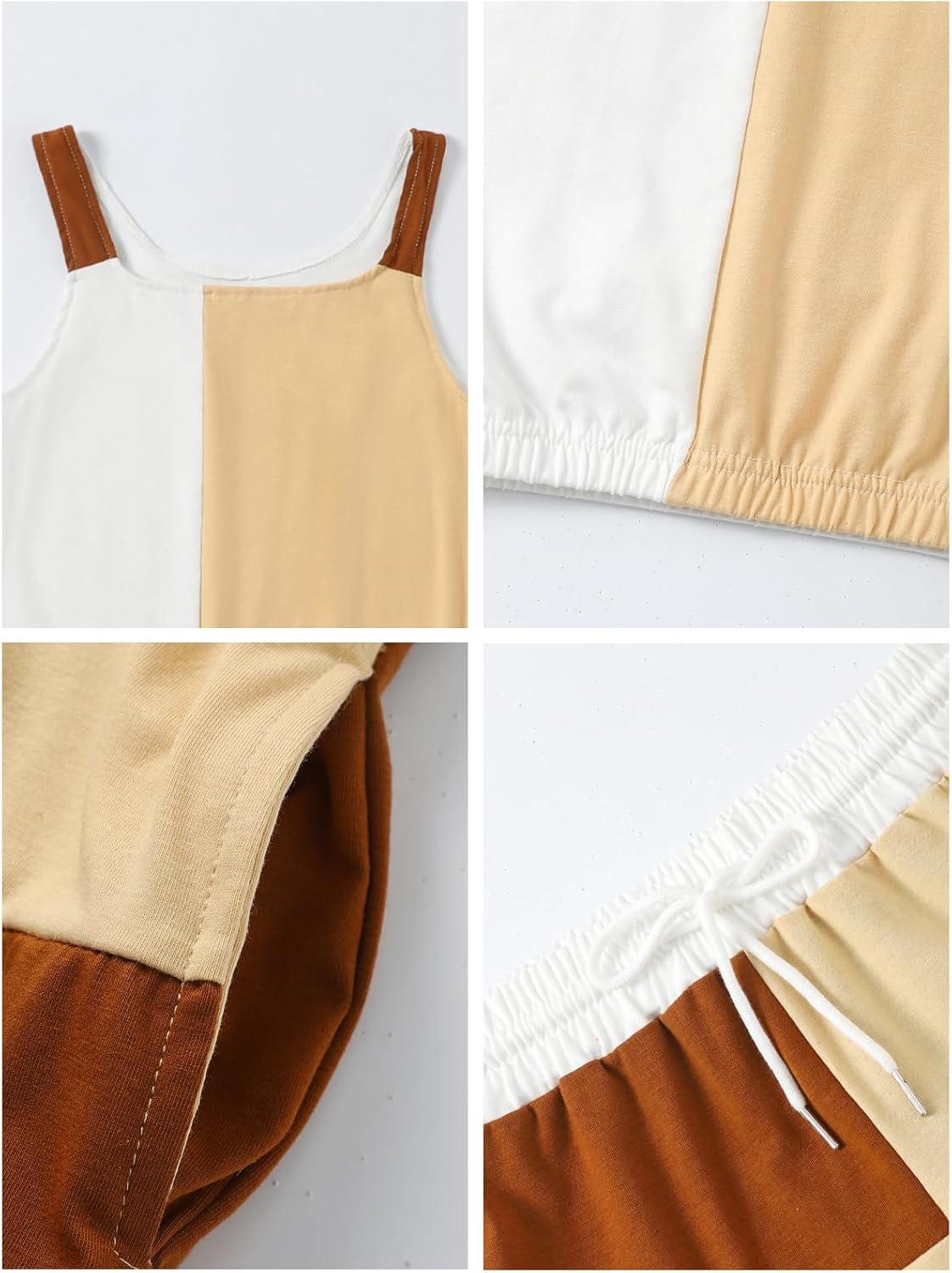 Size 7-14Y Girls Clothes 2 Piece Outfits Striped Tank Top Drawstring Shorts Teen Girls Summer Clothing Sets image 4