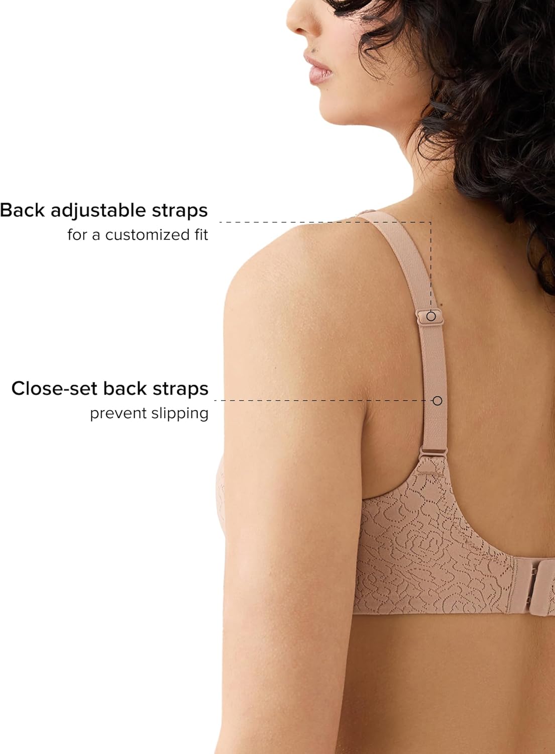 Wacoal Womens Inside Job Unlined Full Coverage Wire Free Bra, 852345 - Image 4