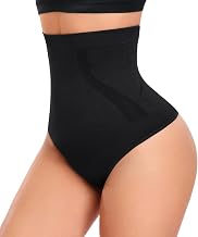 Niwicee Women's Flat Belly Shaping Thong Shaping Shaping Underwear High Waist Underpants Compression Seamless Invisible Shapewear
