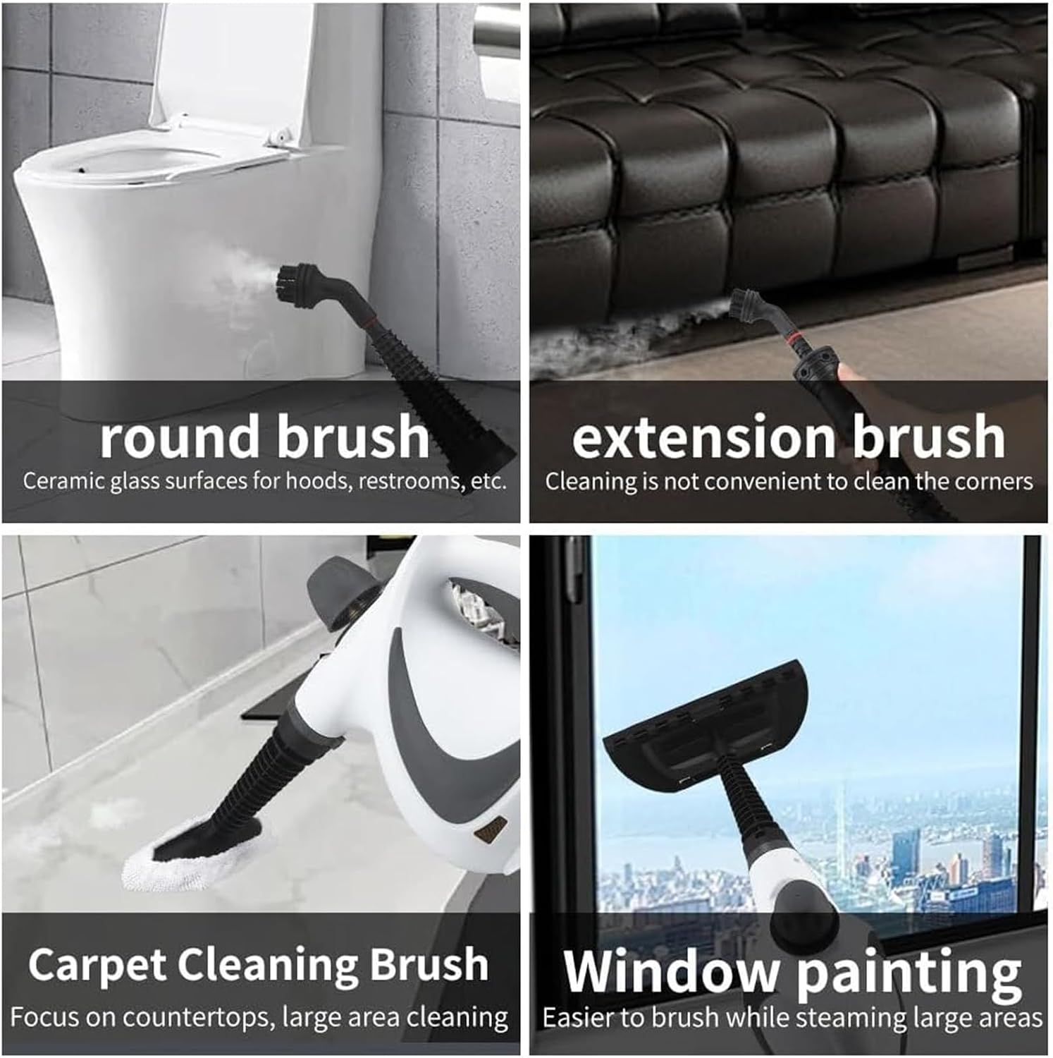Steam Cleaner,Handheld Steam Cleaner with 12PCS Accessories, Multi-Purpose Steamer For Home Use, Cleaning Floor, Kitchen (Red)