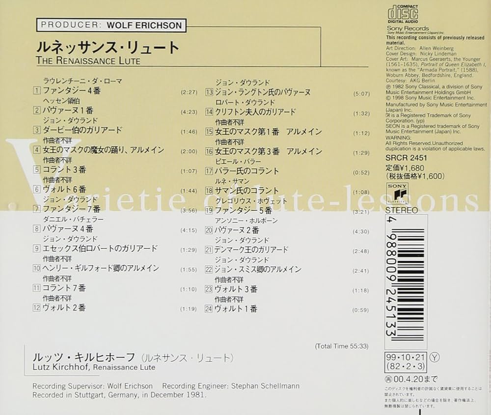 7コース　ルネッサンスリュート 7コース ルネッサンスリュート 7コース ルネサンスリュート