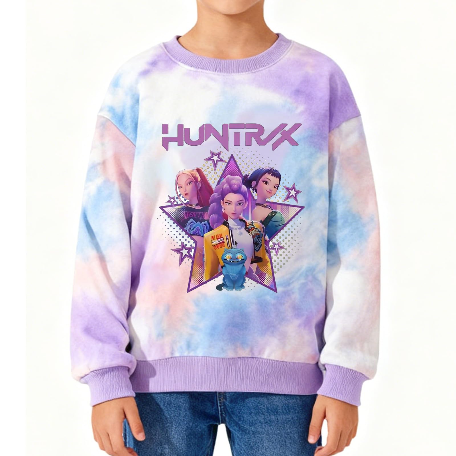 Genérico 2026 KPOP Sweatshirt Girl Hoodie Fashion Anime with Demon Music Print Sweatshirts Comfortable Y2K Sweatshirts for Girl 2-14 Years - 5