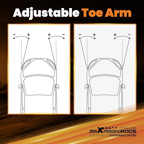 Miniatura 4 de maXpeedingrods Puntera trasera para Nissan 350Z Z33 2003-2009, para Infiniti G35 2003-2007, punta trasera ajustable -2 a +2, gris