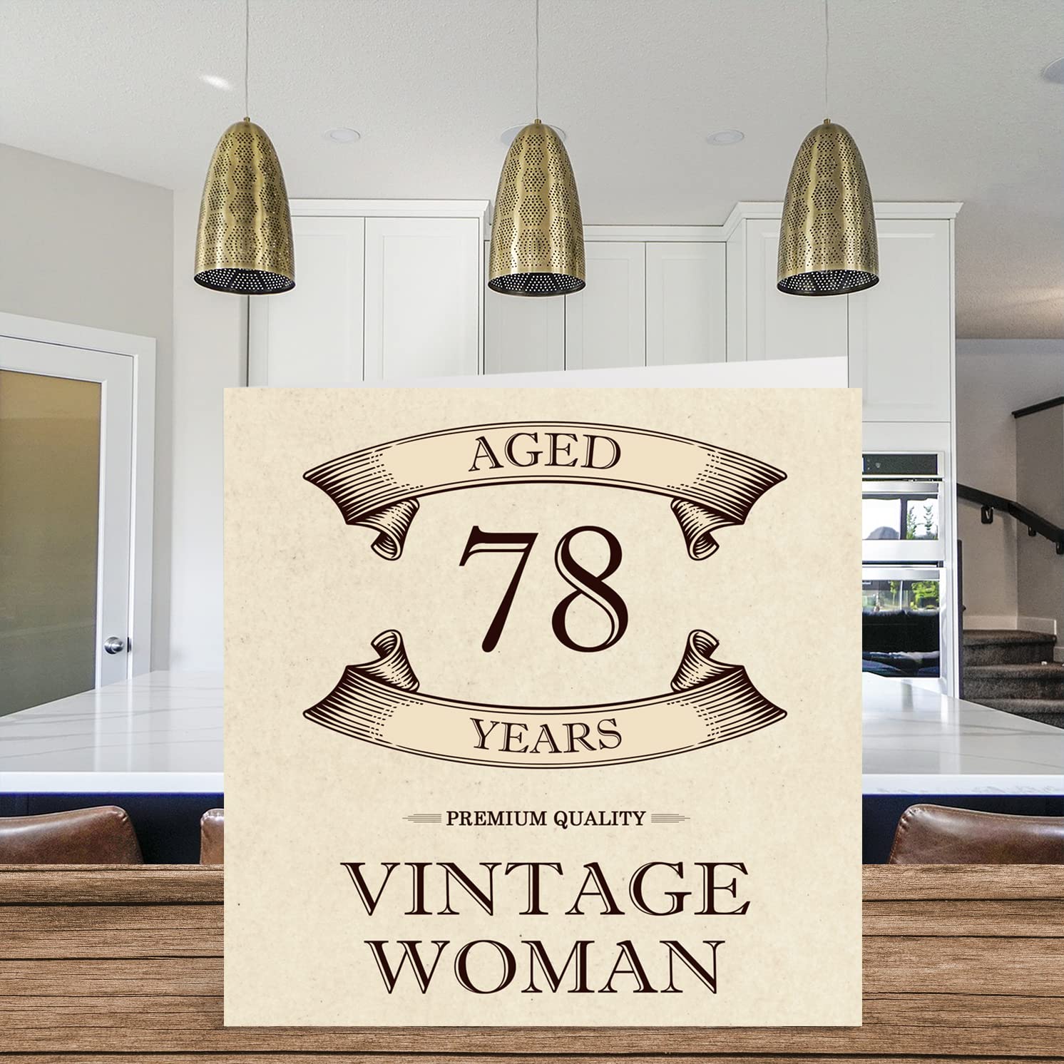 FestySpark Idée Cadeau 78 Ans Femme Et Homme - Grande Carte Anniversaire 78 Ans Femme Et Homme - Decoration Anniversaire 78 Ans - Félicitations Happy Birthday Card - Cadeau Original Retour En 1947