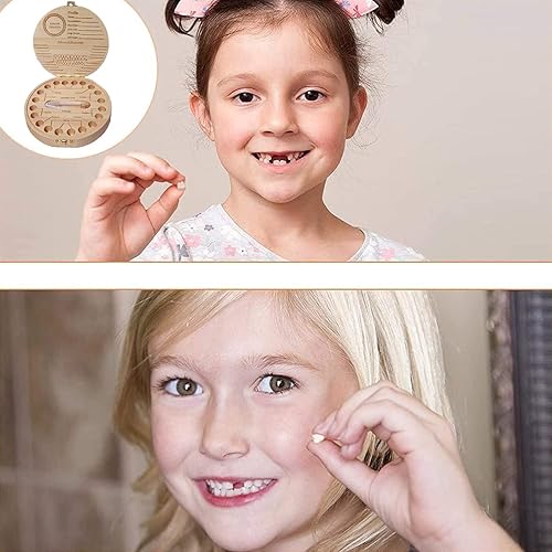 Miniatura 4 de Caja de recuerdo de dientes de bebé, caja de dientes de hadas, caja de dientes de madera, caja de almacenamiento de recuerdos de bebé, protector de