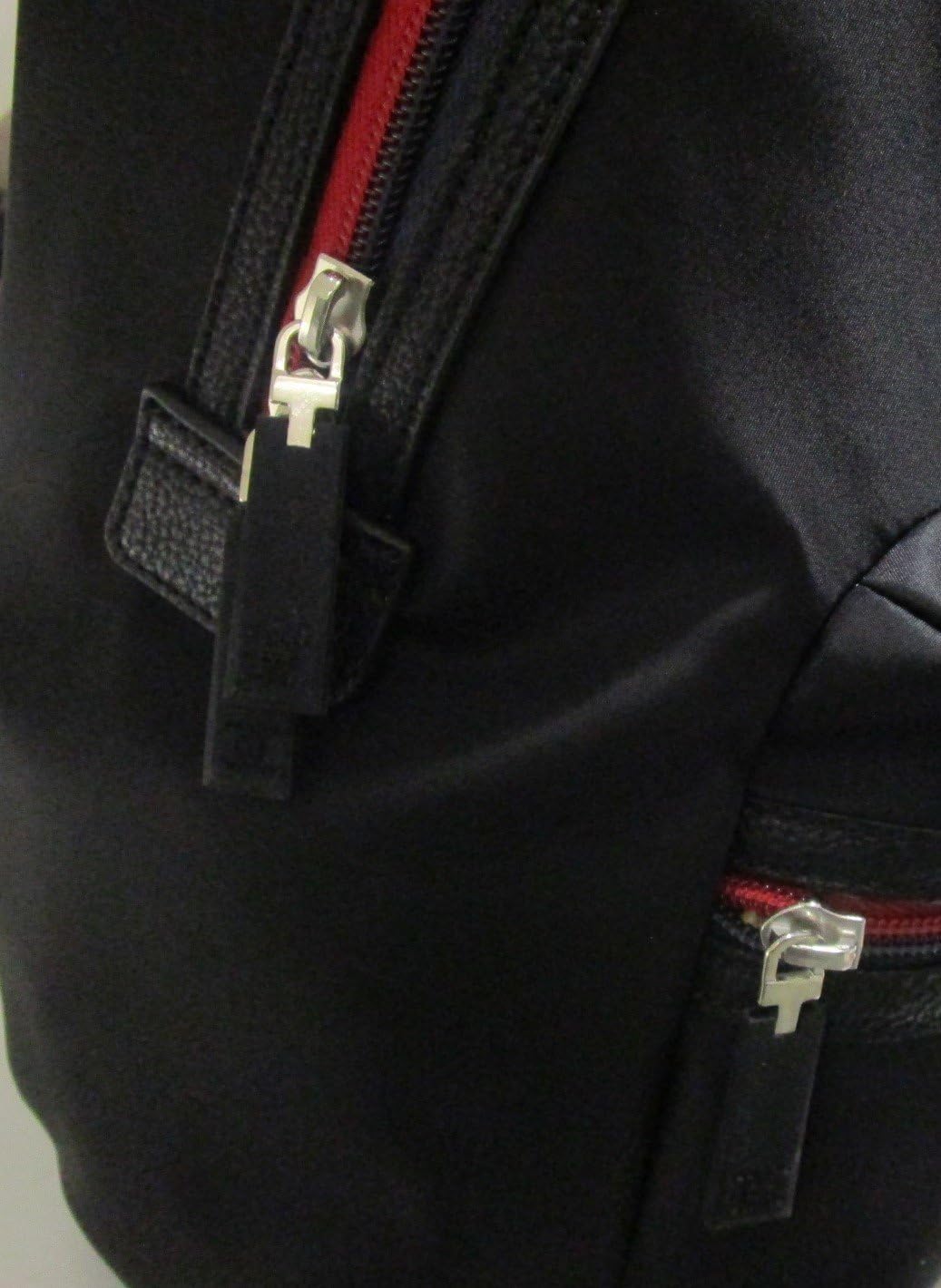 Tommy Hilfiger Nylon Backpack (Black with Navy/Red Zipper)