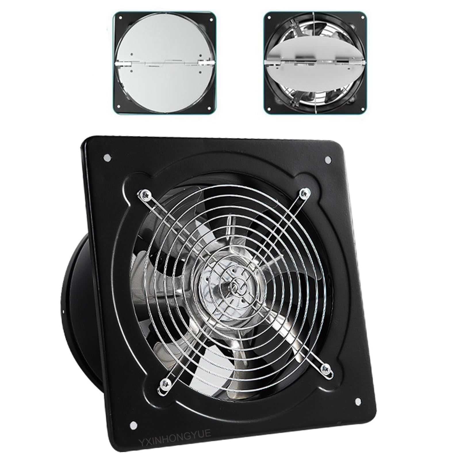 High-Performance 8-Inch Low Noise Exhaust Fan, 7-Blade Waterproof Vent for Kitchen & Bathroom, 50W/60W Through Wall Ventilation, Ideal for Attic, Greenhouse, Basement, 220V