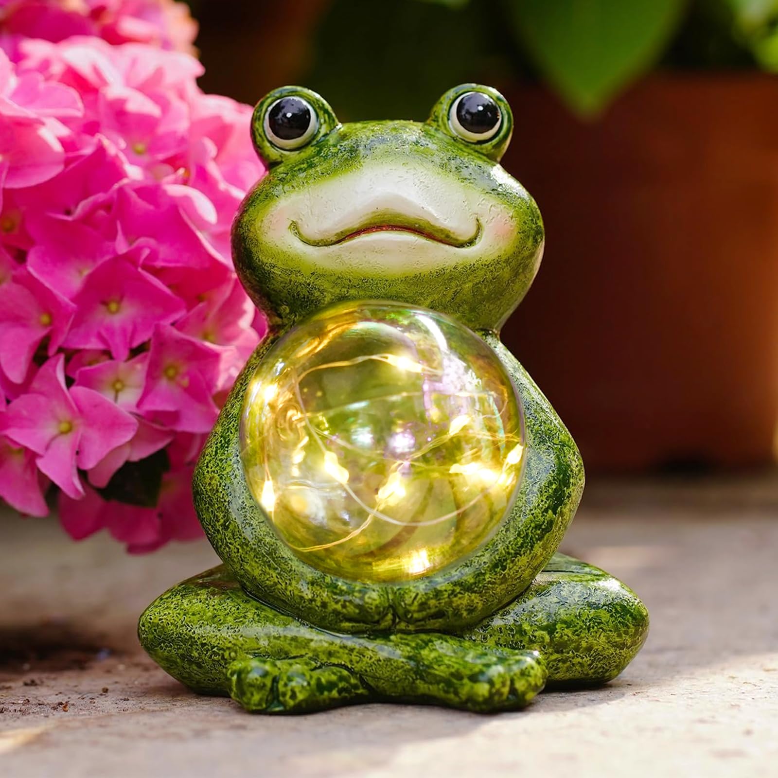 Amazon.com : Tiejiajiang Solar Frog Garden Decor - Resin Frog