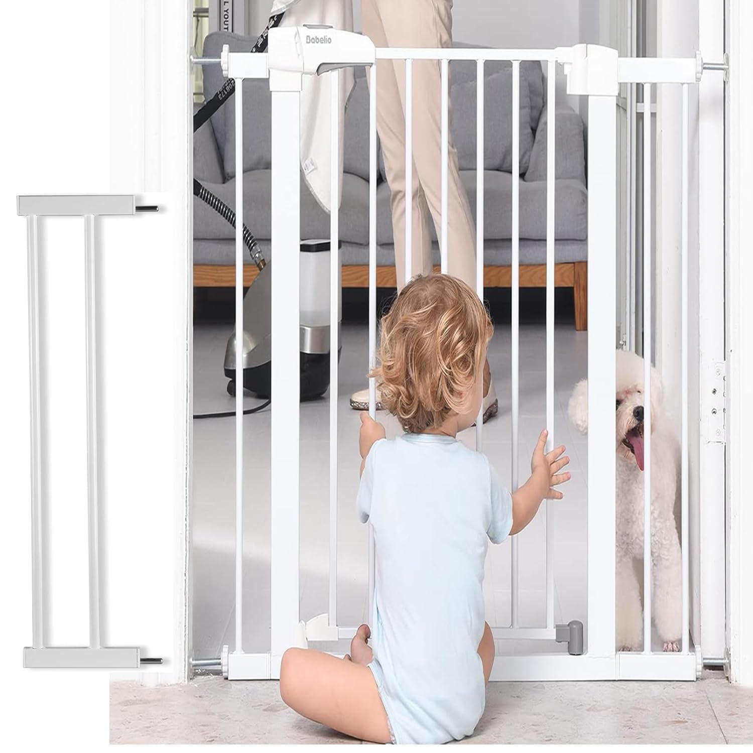Jorunb Baby Gate Safety Baby Gate Extension Kit, Auto Close Baby Safety Gate Extension Kit, Extra Tall & Wide Gate Extension for House, Suitable for baby Safety Gates (20cm extension)