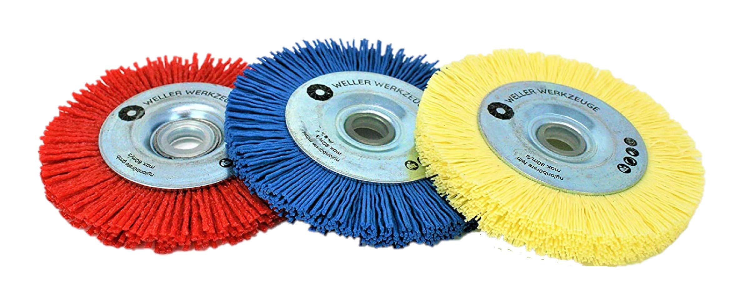 Lot de 3 brosses en nylon pour Bosch GWS 10,8 12 V 76 Accessoires en acier inoxydable et disques abrasifs pour bois