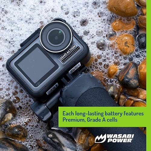 Miniatura 3 de Wasabi Power Batería (paquete de 2) y cargador USB triple para DJI AB1 y DJI OSMO Action Camera