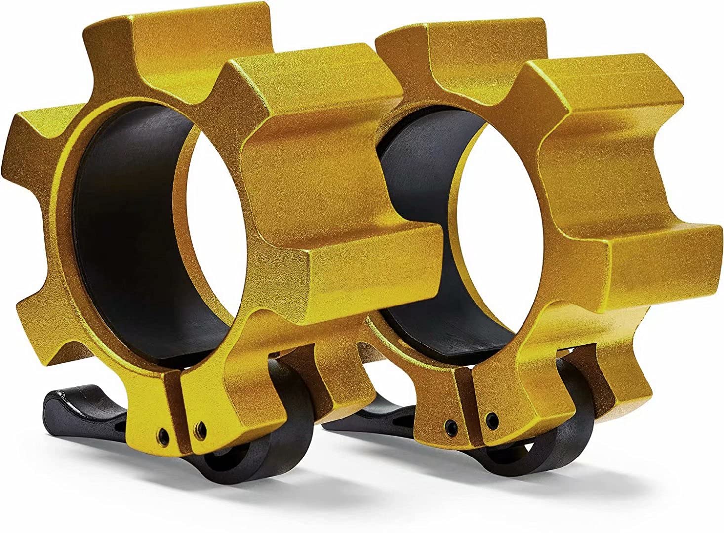 Barbell Clips, Weight Clips Bar Clamps,Olympic Barbell Clamp,Aluminium Alloy Metal Barbell Collar,Quick Release Weight Clamps 2 inch for Weightlifting, Olympic Lifts and Strength Training,1 Pair