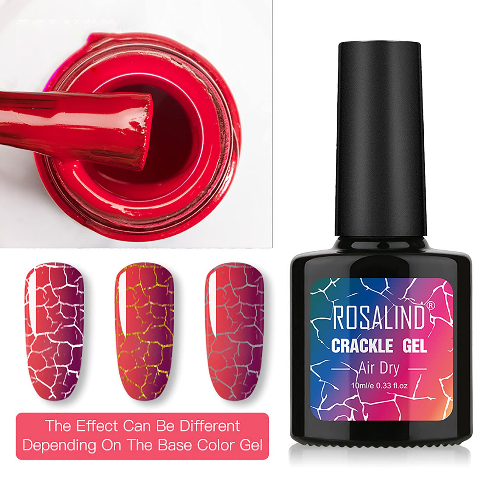 6 Colori Crack Gel Smalto per Unghie Tartaruga a Forma di Conchiglia UV Nail Art Lacca Crepa Automatica Gel per Unghie per Manicure