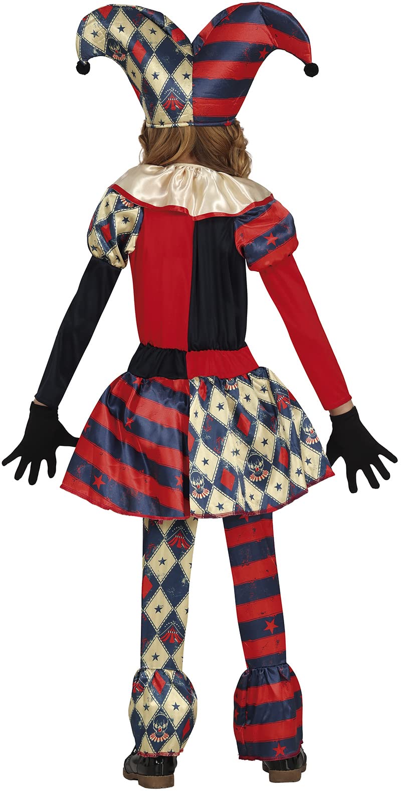 FIESTAS GUIRCA Diamond Harlequin Fancy Dress for Girls - Clown Jester Kids Costume - Halloween Girls Costumes 7-9 years - Image 2