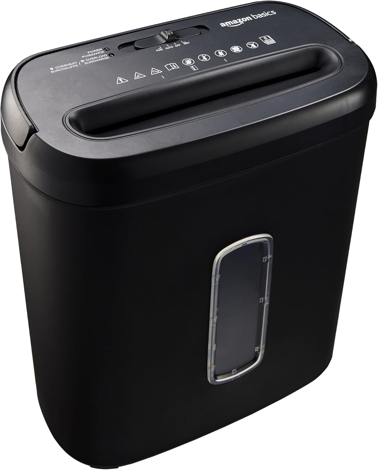 Amazon Basics 8-Sheet Cross Cut Paper Shredder
