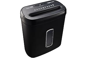 AmazonBasics 8-Sheet Cross Cut Paper and Credit Card Office Shredder