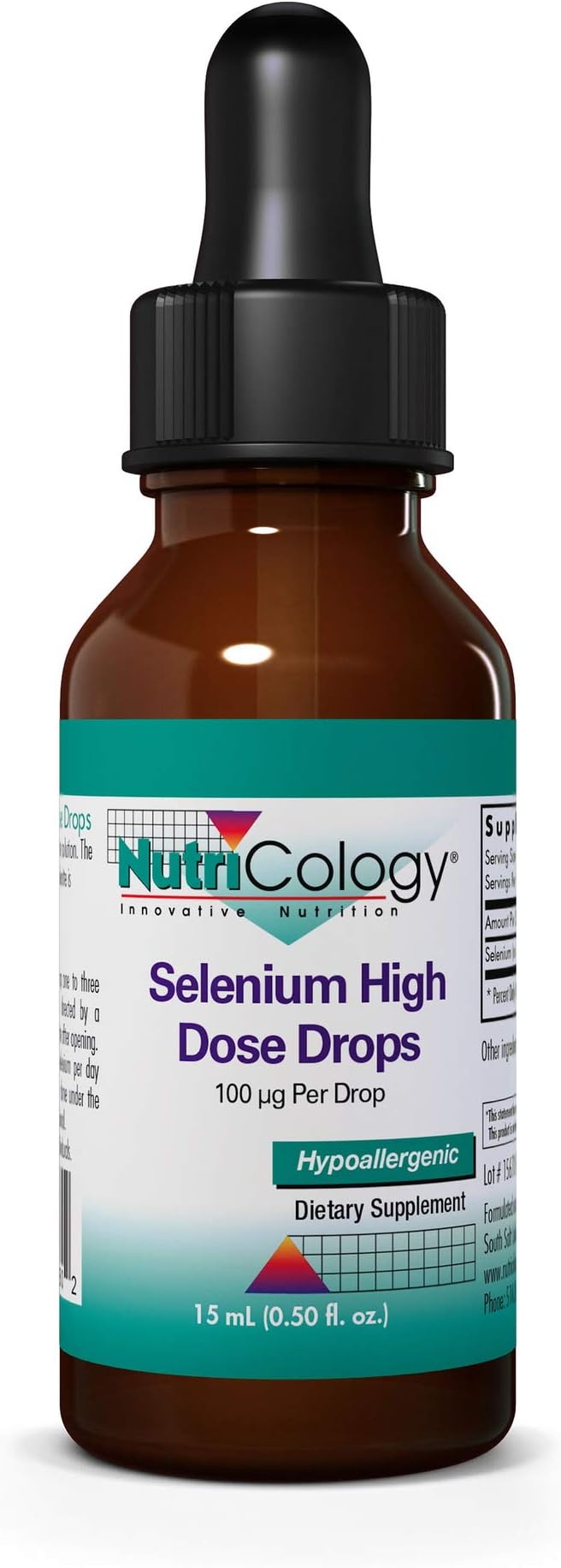 NutriCology Selenium High Dose Drops - Liver and Immune Support - 15 mL (0.50 fl oz)