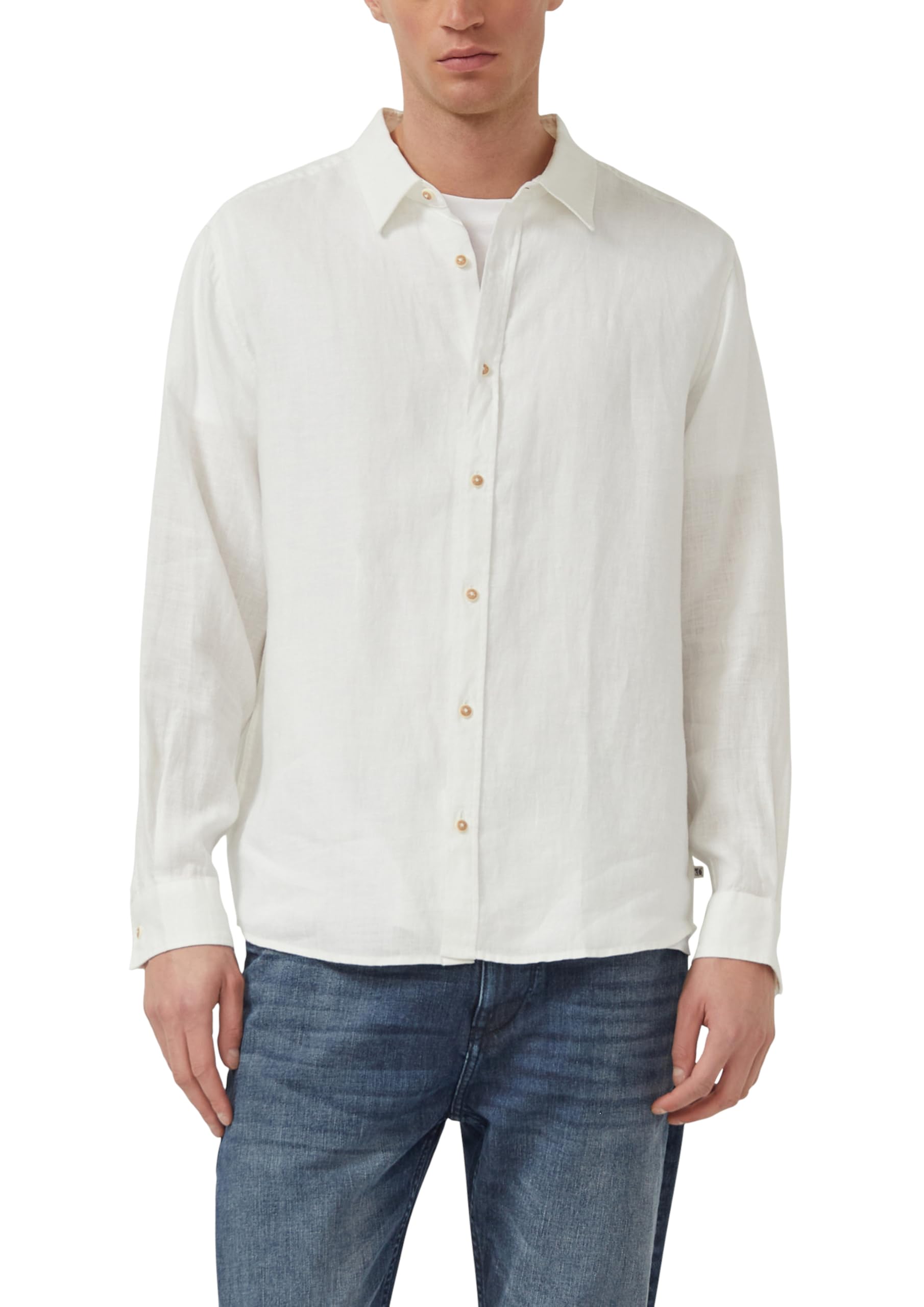 s.Oliver Herren Hemd – Regular Fit, Leinen, Langarm