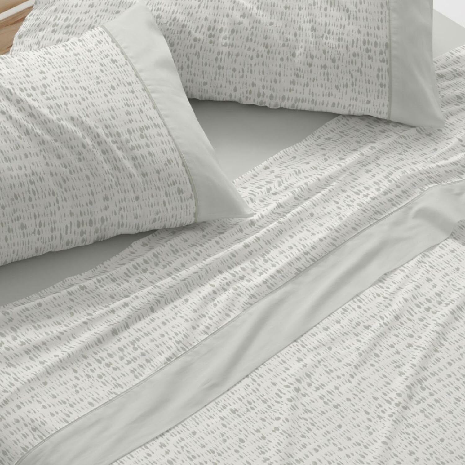 Burrito Blanco | Juego de Sábanas Algodón/Poliéster Cama 150-160 Salvia | 4 Piezas: Bajera, Encimera y 2 Fundas | 50% Algodón 50% Poliéster | 144 Hilos | Tacto Suave | Larga Duración