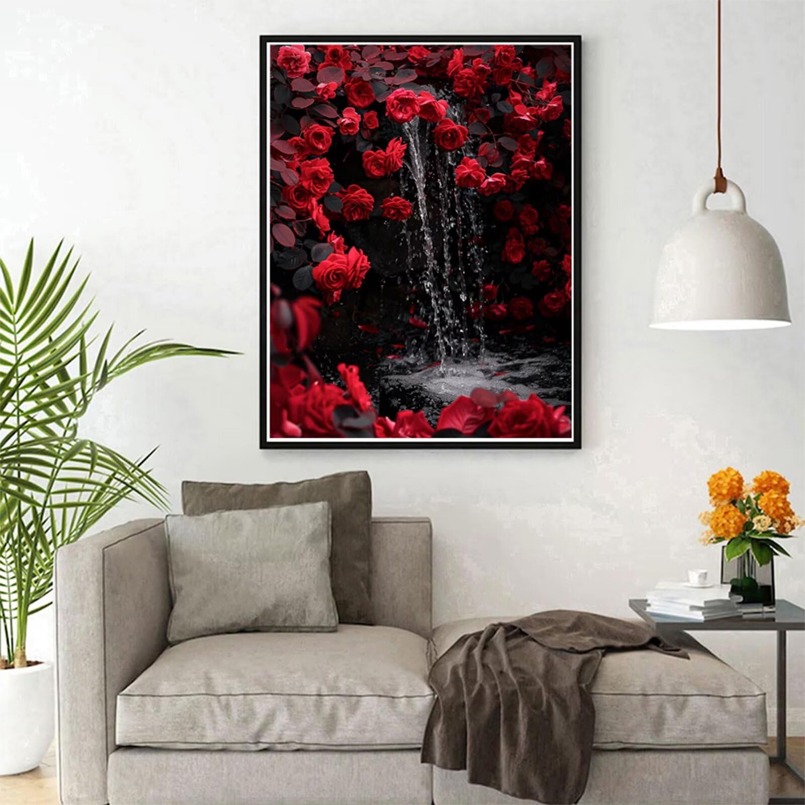 Diamentowe malowanie dla dorosłych 70 x 105 cm, 5D diamentowe malowanie róża haft diamentowy kompletny zestaw, kreatywne hobby dla dzieci, zrób to sam haft krzyżykowy kryształowe obrazy, dekoracja