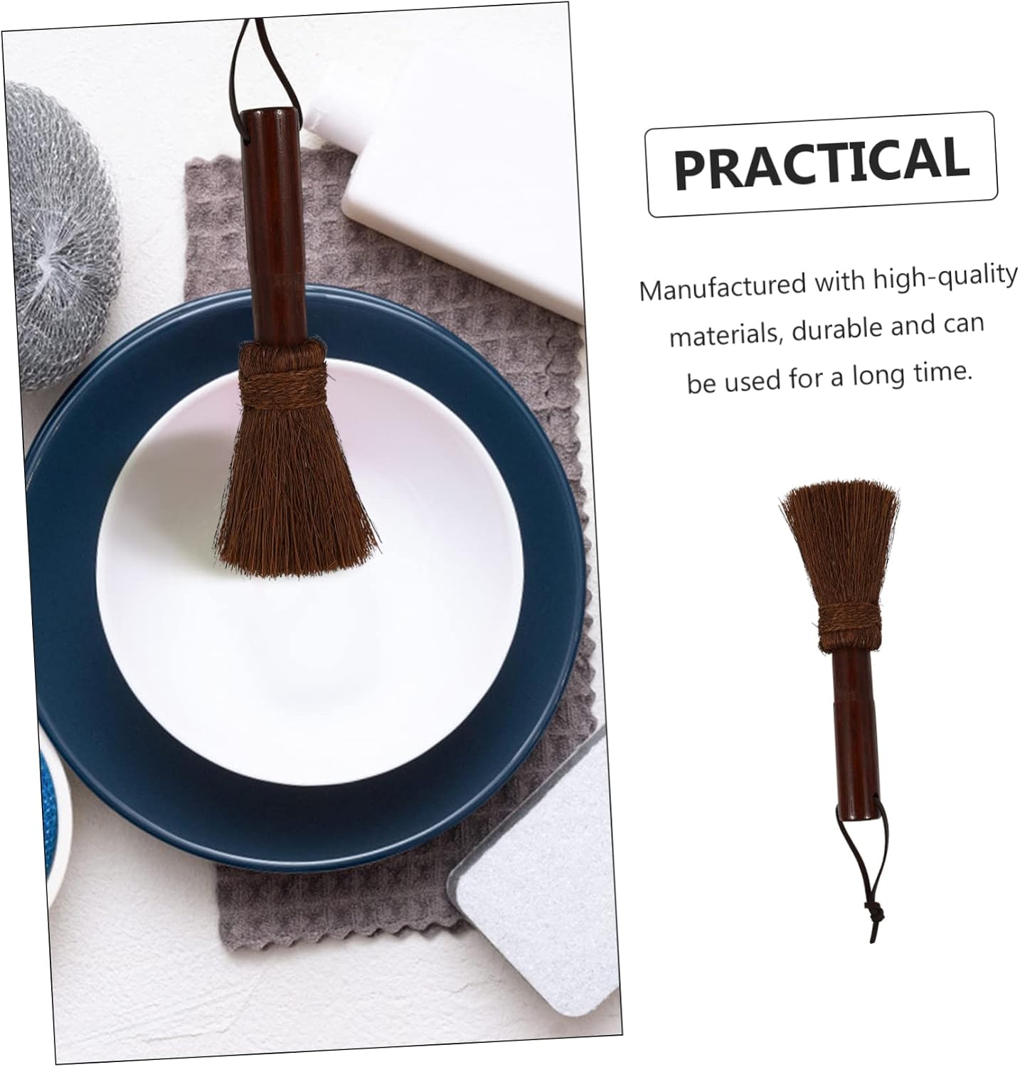 2pcs Dish Scrubber Brush Kitchen Palm Brush for Cleaning Utensils Countertop