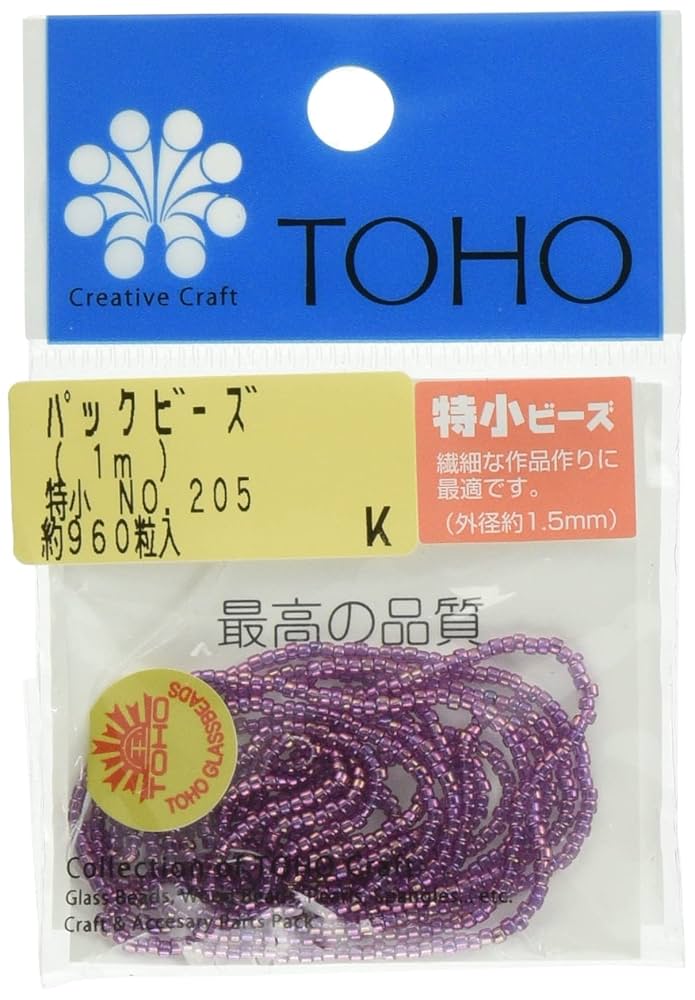 Amazon | TOHO 特小ビーズ 糸通しビーズ 外径約1.5mm 1m入り No