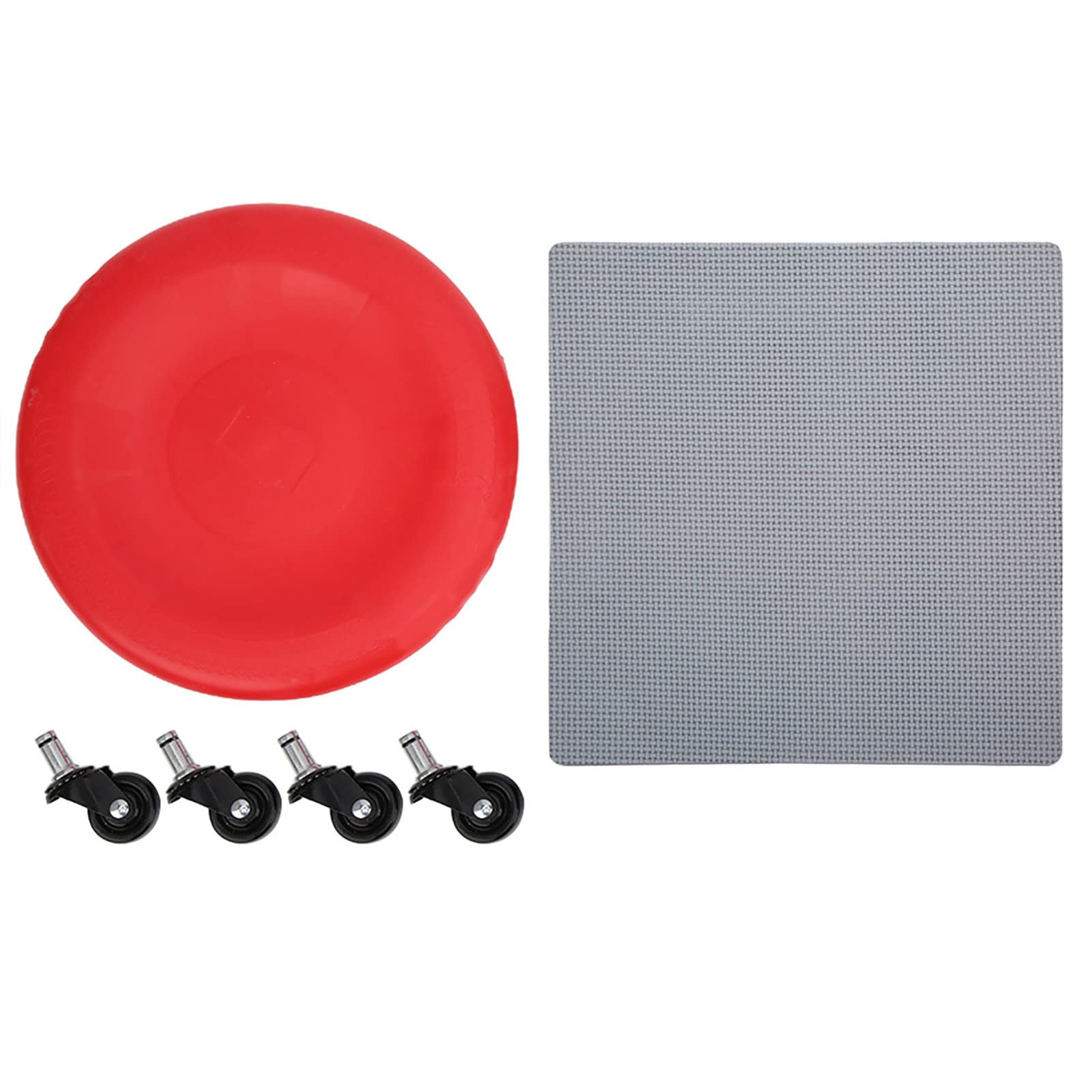 4 - Wheel Abdominal Muscle Plate, Abdominal Exerciser Fitness Slide Disc with Soft PVC Wheels, Multi - Directional Core Trainer for Home Workout, Includes Non - Slip Pad