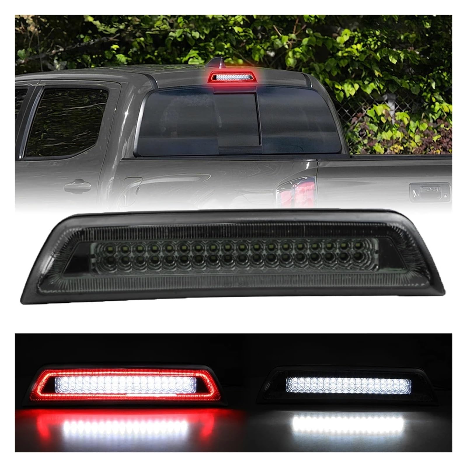 Luce Stop Centrale Alta per Tacoma 2016 2017 2018 2019 2020 2021 2022 Terza Luce Freno Cab Roof Cargo High Mount Lampada Arresto Doppia Perline