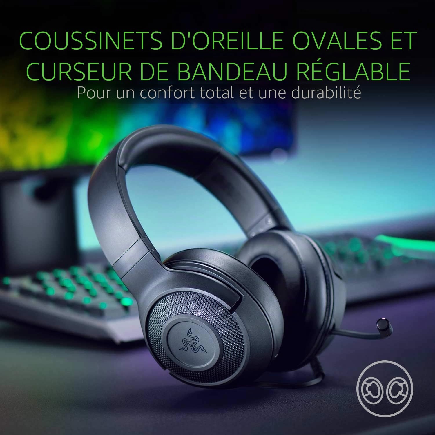 BlackShark V2 X Casque de Gaming avec Son Surround 7.1, Pilote 50 mm