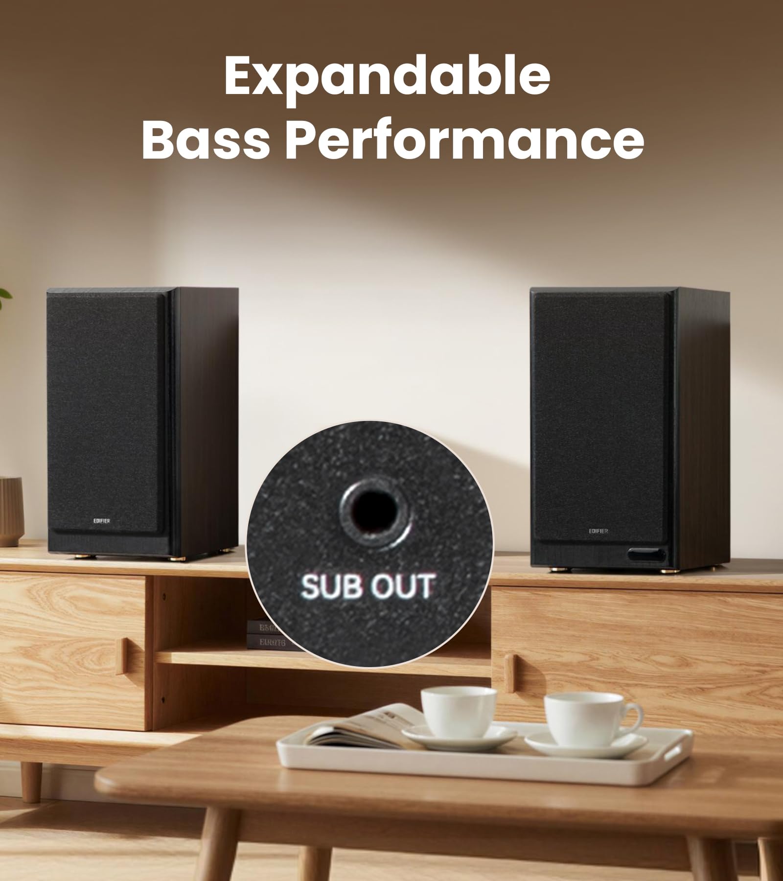 Edifier R2750DB MKII 3-Way Powered Bookshelf Speakers, 144W RMS, Black — Amazon image 7