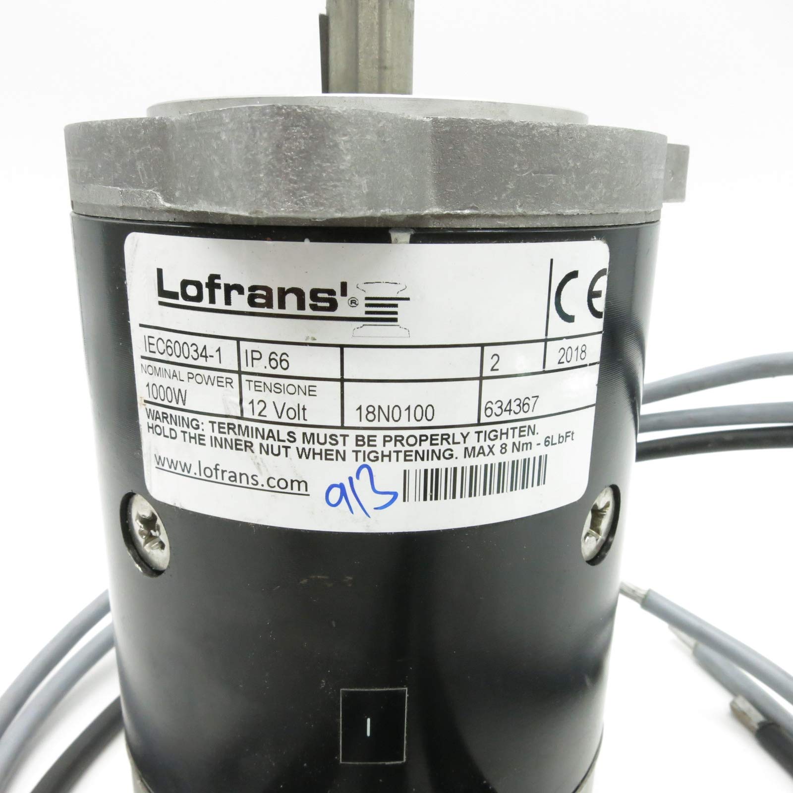 Lofrans , Auswahl (Ankerwinde):Cayman 12V 1000W
