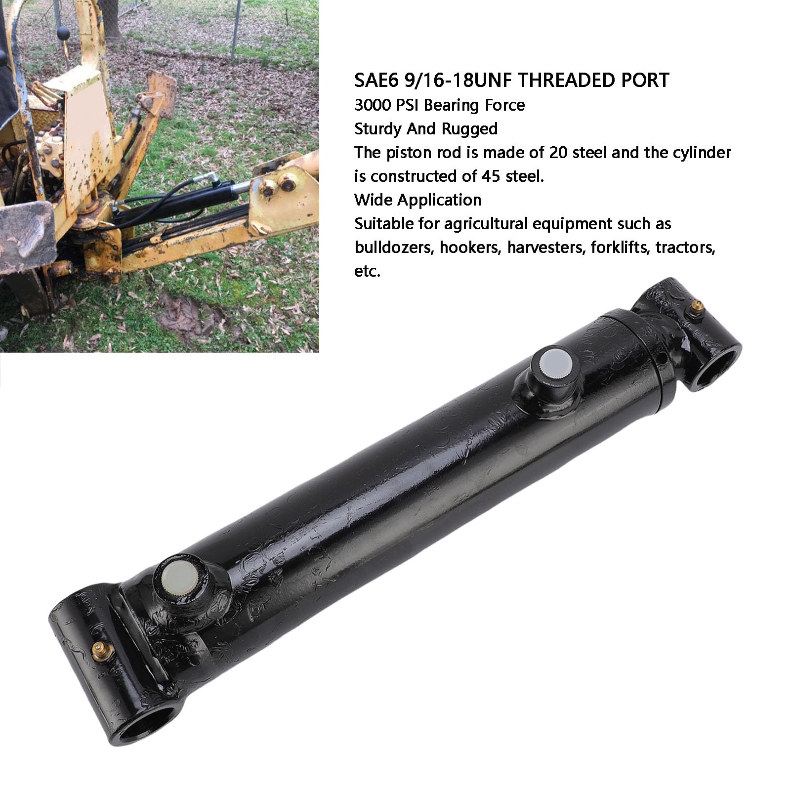 Keenso Hydraulic Lifting Cylinder High Performance 18 Inch Stroke 3000