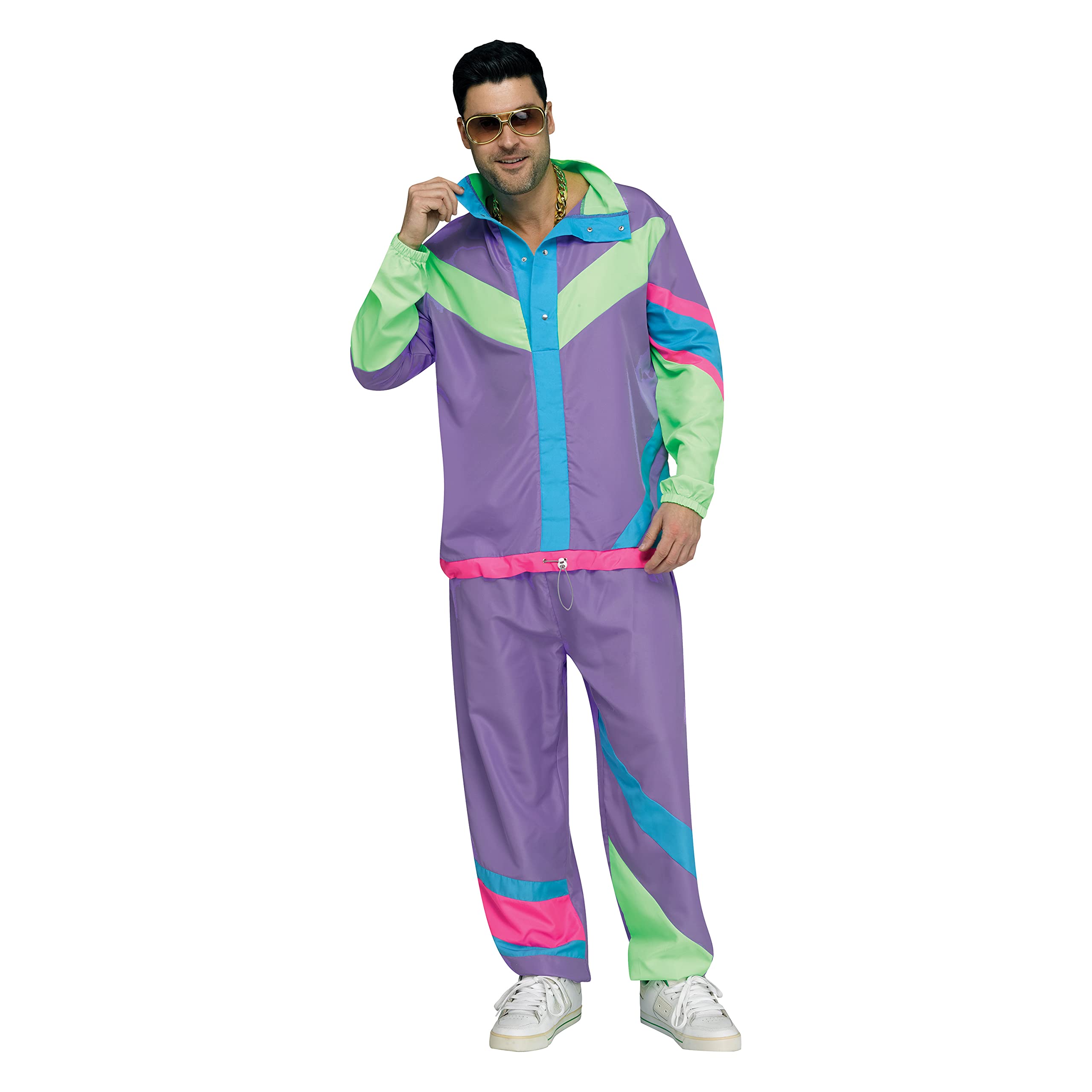 Amazon.com: Fun World Hip 80's Tracksuit Adult Costume, One Size