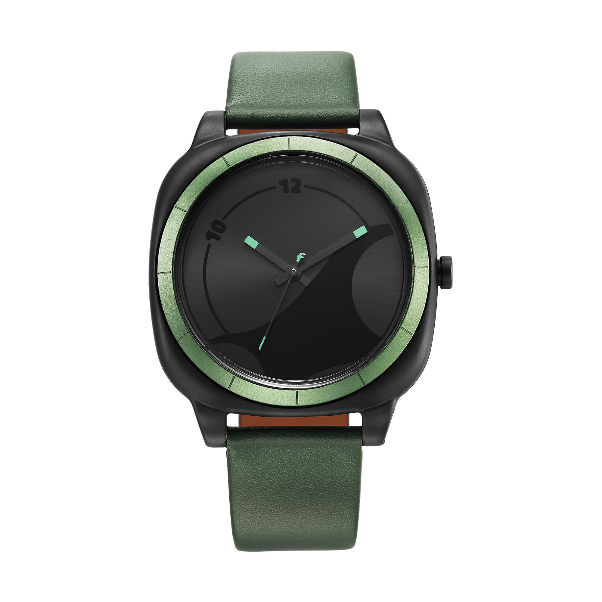 Fastrack Hype All Black Quartz Analog Black Dial with Green Leather Strap Watch for Unisex (B0D8TNJHG6) Amazon Price History, Amazon Price Tracker