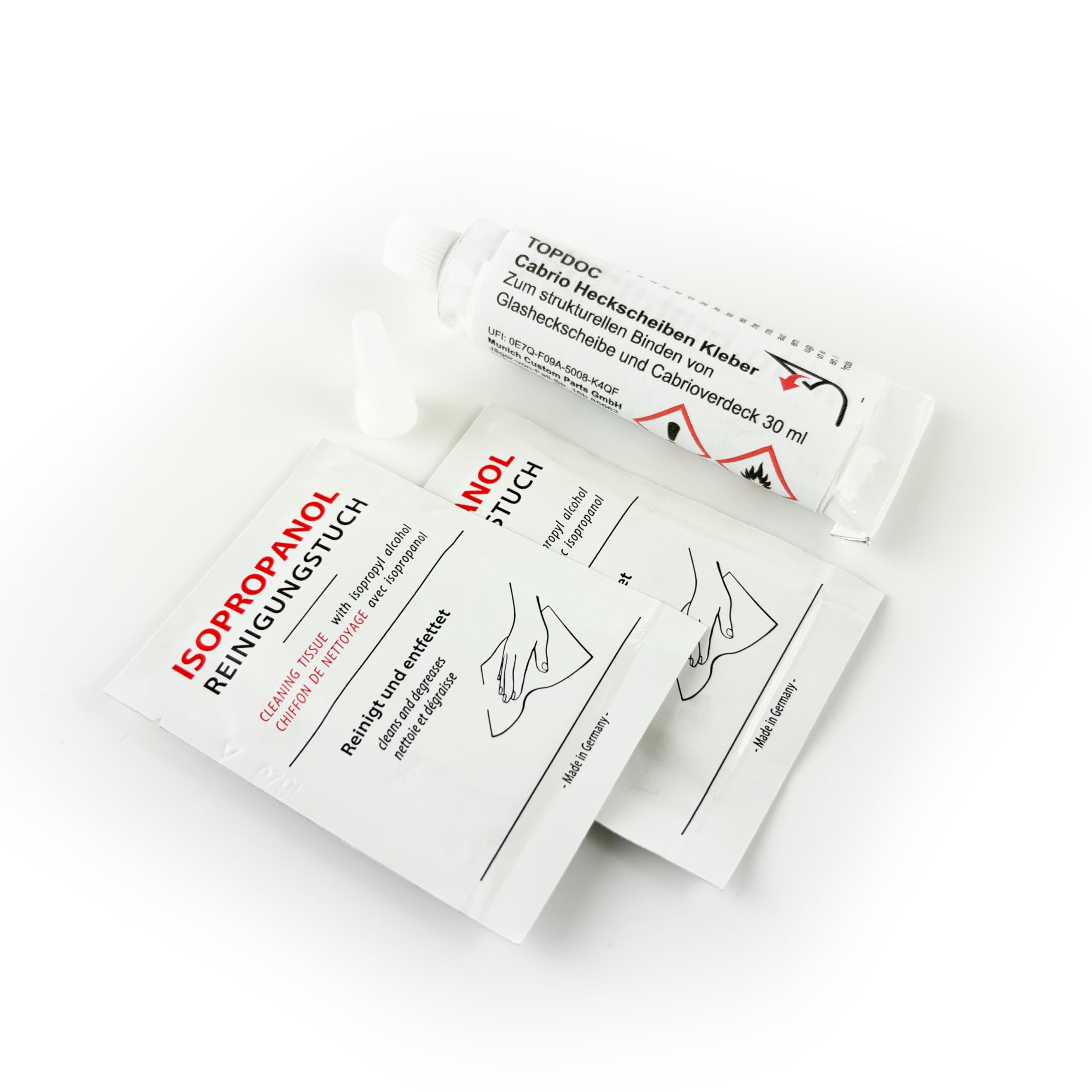 Nubsi Kit di riparazione per capote con adesivo per tergicristallo, set per riparare il parabrezza posteriore