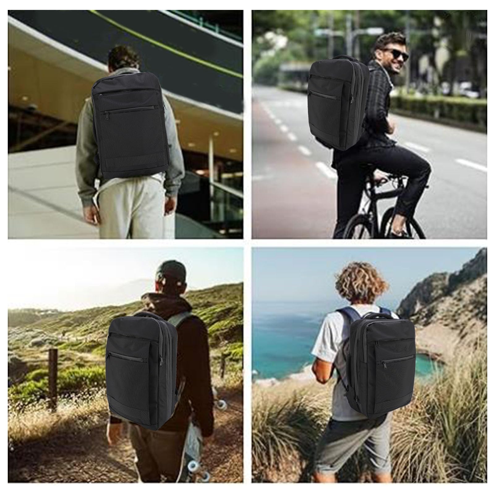 aqxreight Mochila de Compresión Al Vacío con Bomba Mochila de Viaje Expandible de Gran Capacidad para el Trabajo y Uso Diario Diseño con Compartimentos de Almacenamiento Organizados