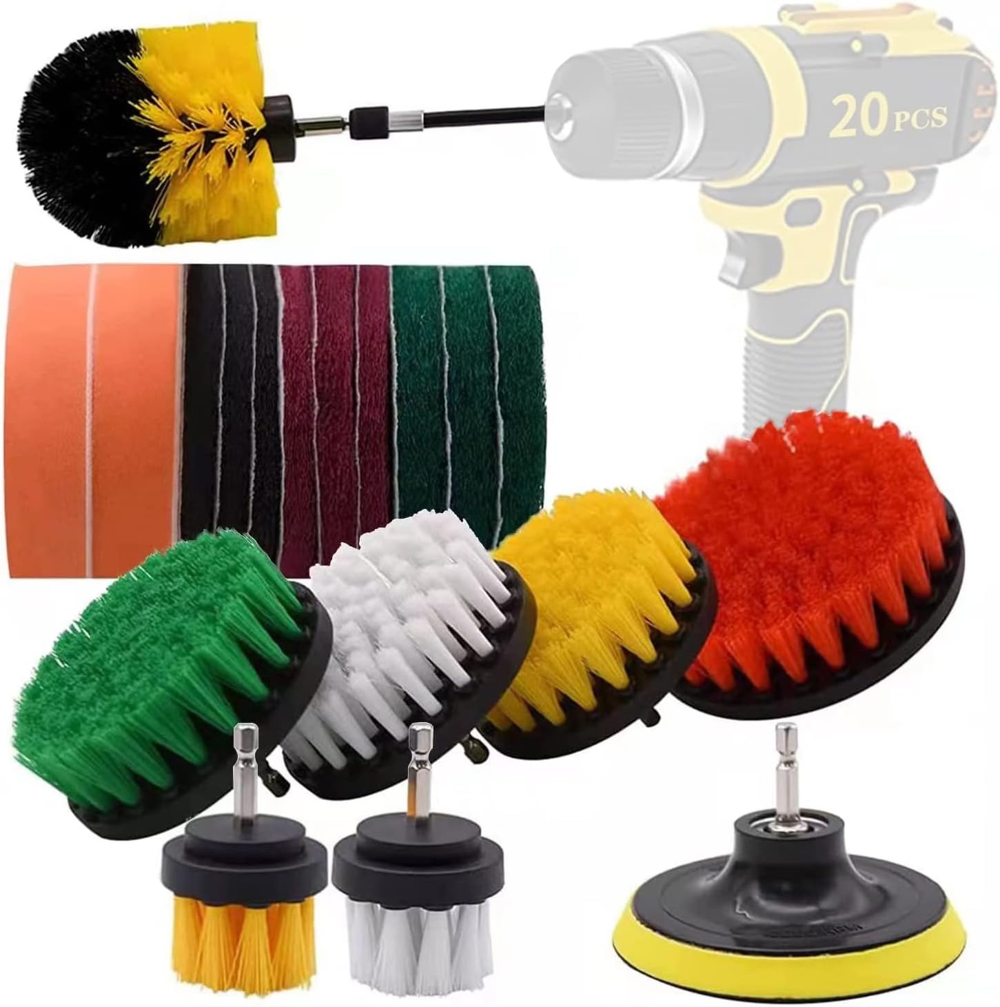 Kit De Brosses De Nettoyage Pour Perceuse YIHATA – 6 Pièces, Polypropylène