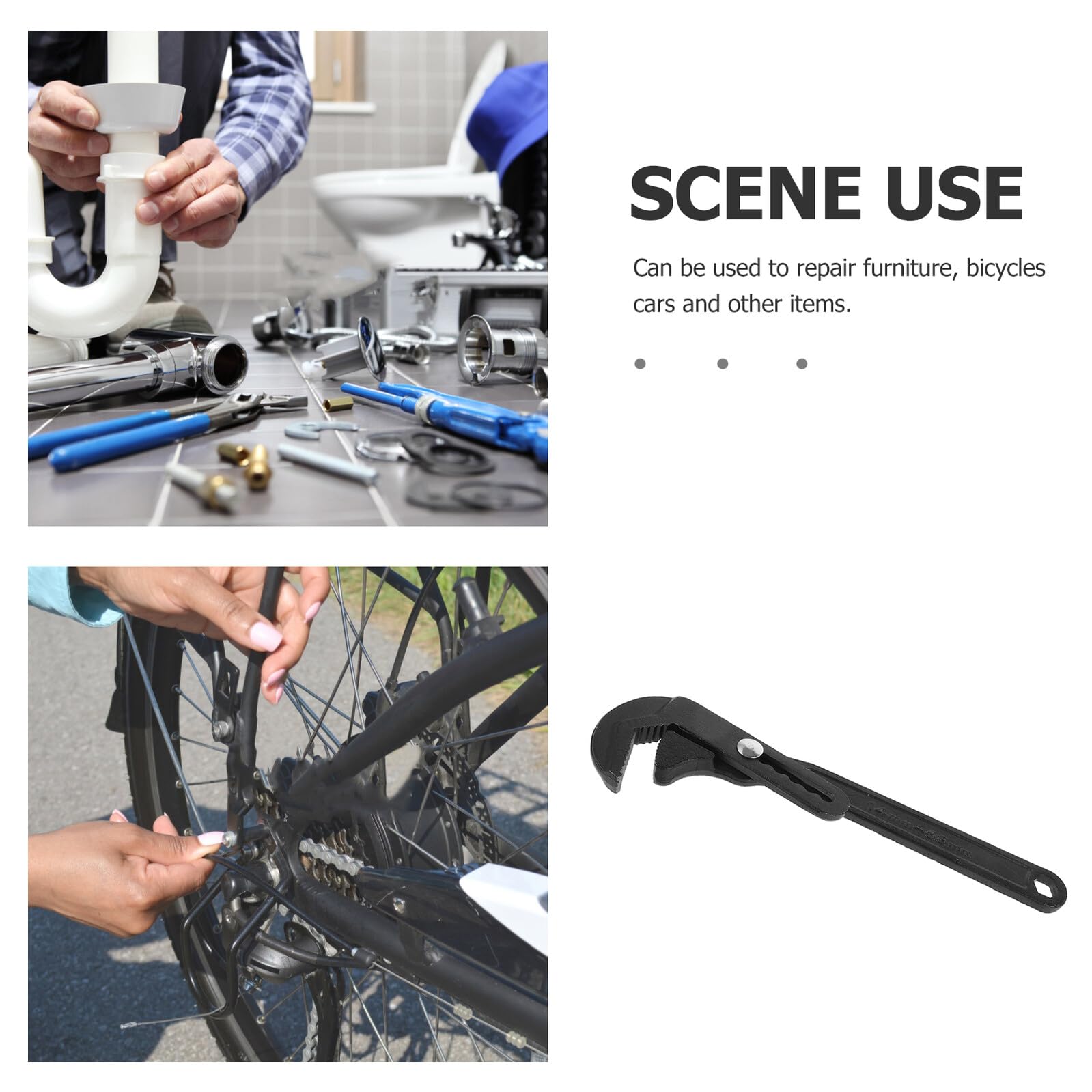 Llave Ajustable Multiusos para Fontanería Llave Pequeña de Resistente Herramienta Profesional para Lavabo y Tuberías Diseño Ligero y Uso Versátil Baños y Cocinas