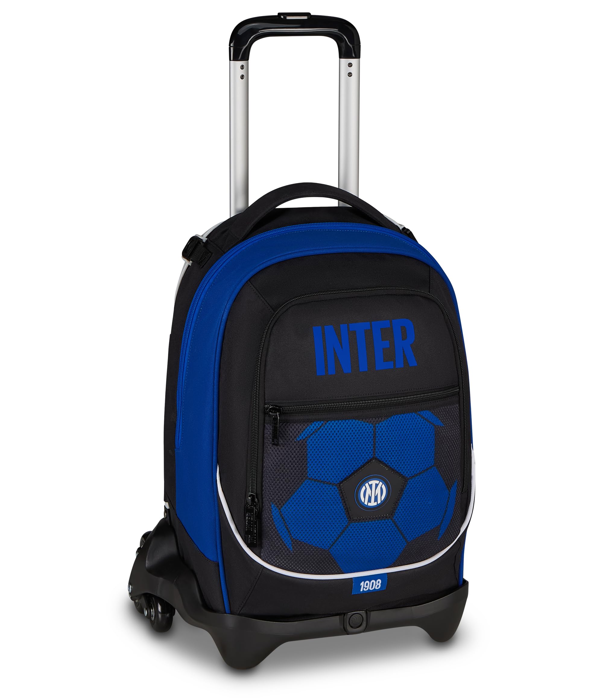 Seven Trolley Scuola Jack 3 Ruote Inter, Blu, 33 L, Scomponibile, Cross-over System, 3 in 1, Uso Zaino, Tasca frontale, Scuola elementare e media, Bambino, Ragazzo, Calcio, Prodotto ufficiale