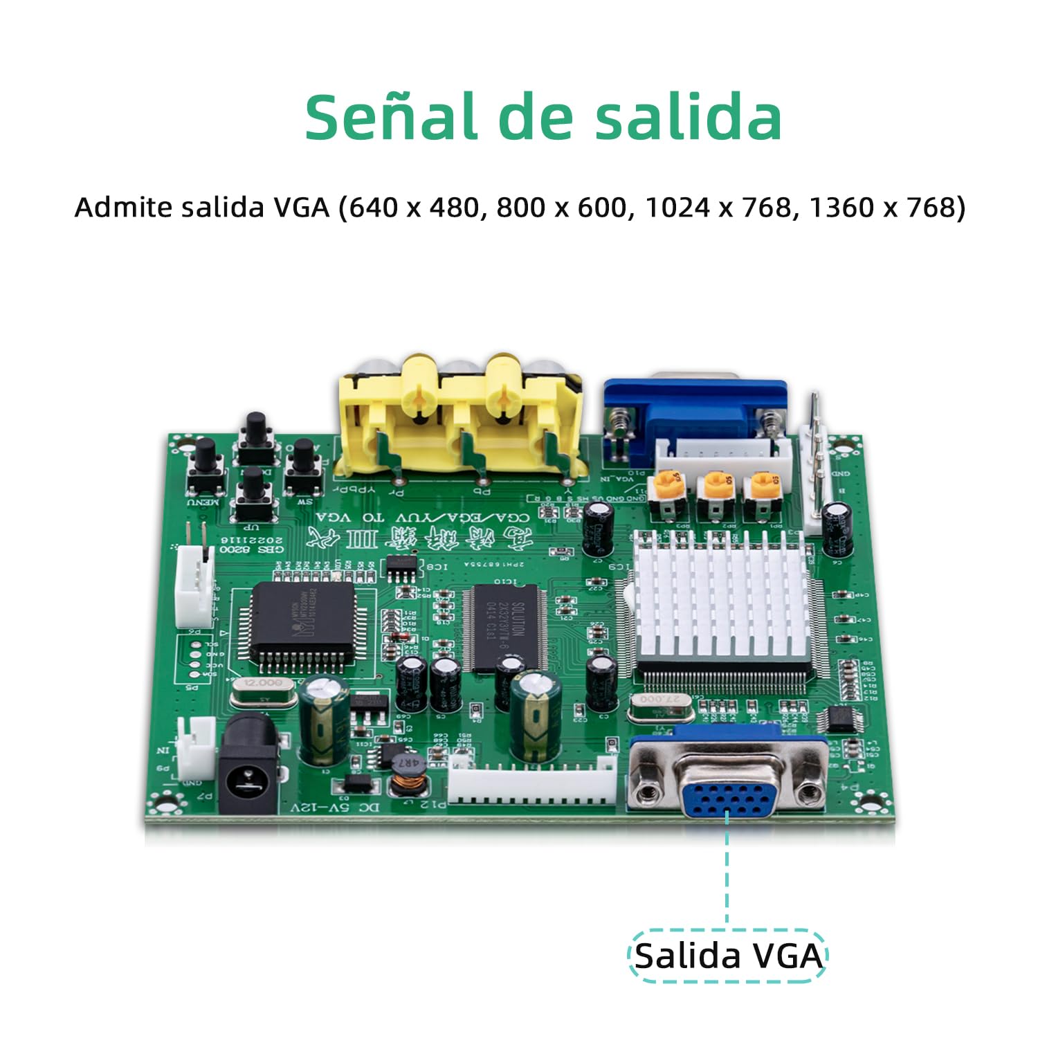 Mcbazel Juego de Arcade RGB/CGA/EGA a VGA HD Tarjeta de conversión de Salida de Video Juego para Arcade Game Monitor a CRT LCD PDP Projector